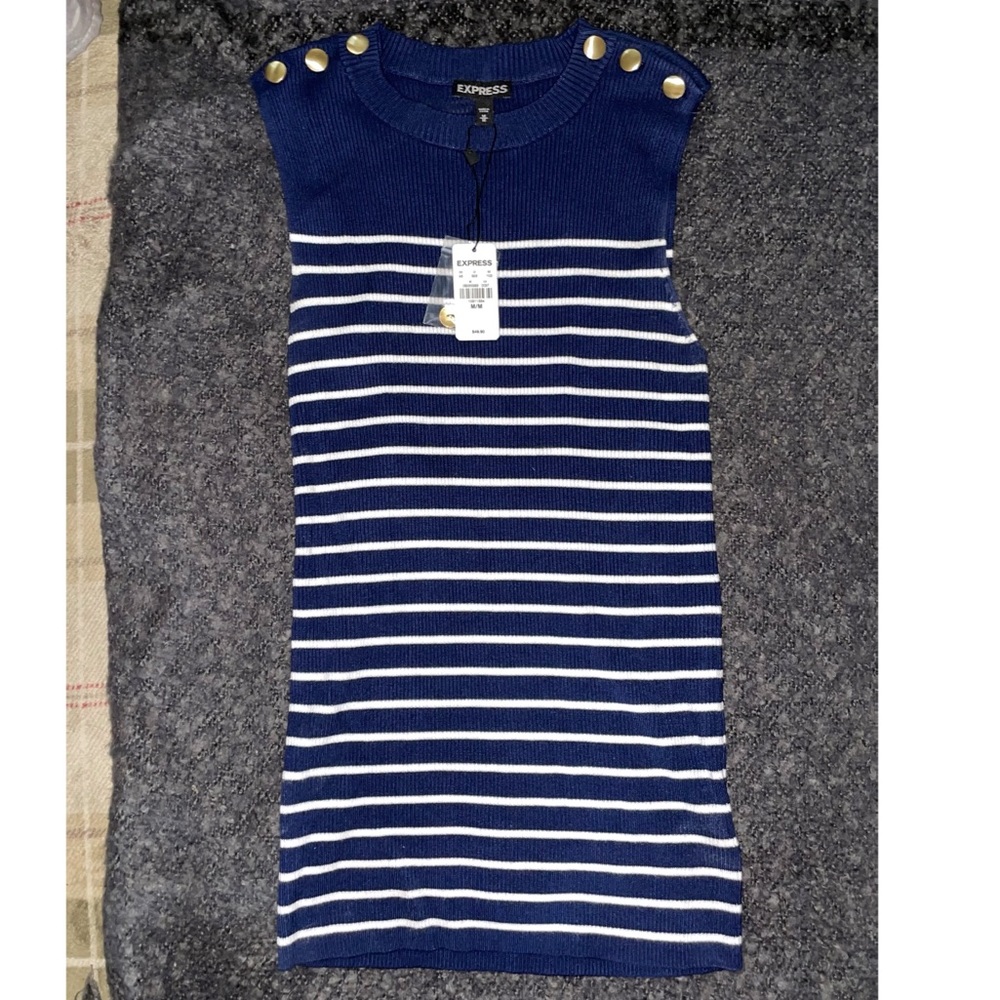 Express Ribbed Sweater Striped Tank - Picture 4 of 7